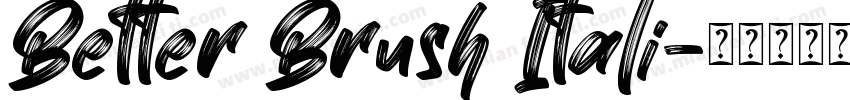 Better Brush Itali字体转换